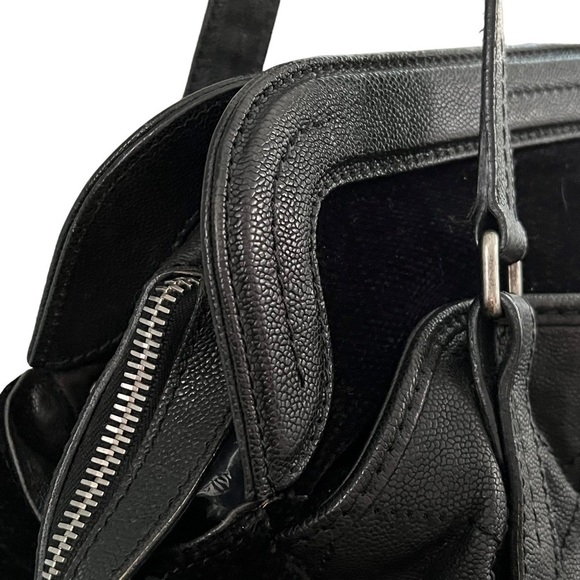 CHANEL Reissue Bowler Bag Black Caviar Leather Chenille Silver Hardware Large - Picture 7 of 16